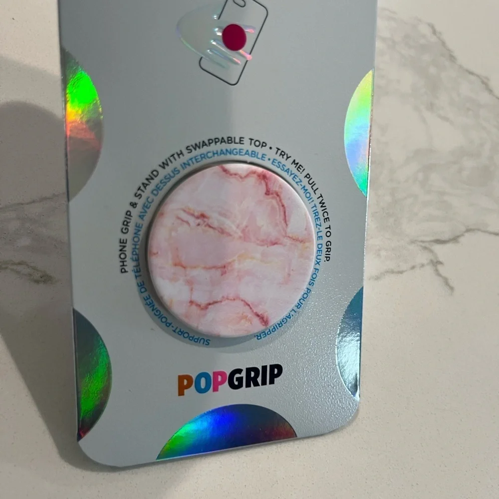 PopSockets PopGrip Marble Pink Phone Grip